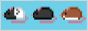 small button featuring pixel art images of three rats